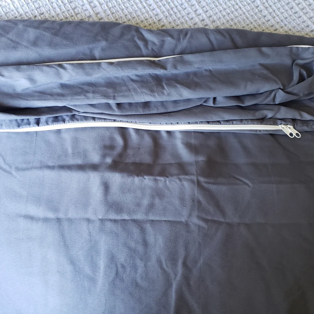 Twin size zippered, microfiber, deep pocket fitted sheet - dark gray.